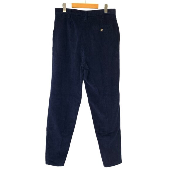 Northern Reflections Corduroy Pants Womens 16 Navy Blue Pleated High Rise NEW - Picture 2 of 7